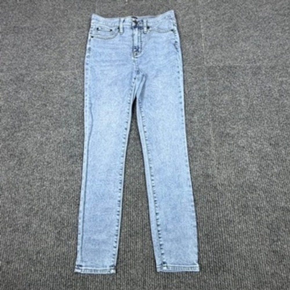 J.Crew 10" High Rise Skinny Jeans Light Wash Blue Denim BH989 Size 26